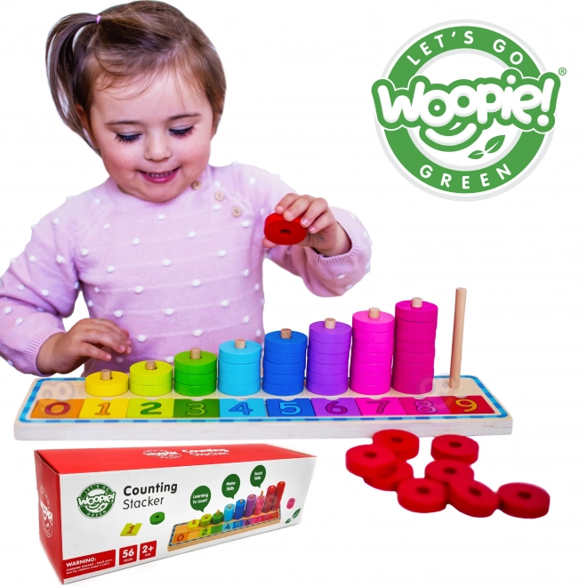 Holzpuzzle Farben und Zahlen lernen Montessori