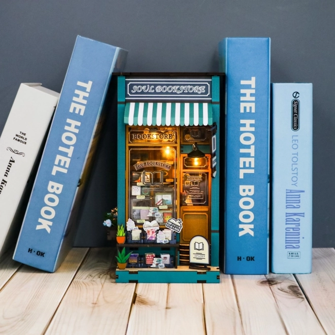 Buchstütze Bücherladen der Seele – Bausatz für Kinder
