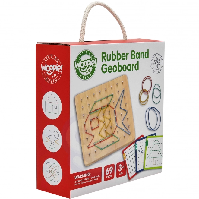Holz-Geoplan-Spiel mit Gummibändern für Kinder