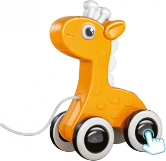 Gelbe Zieh-Giraffe mit Quietschen