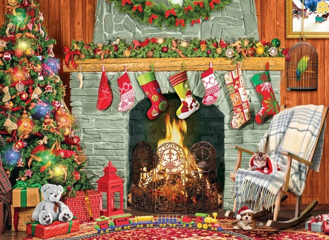 Eurographics Puzzle Weihnachten Am Kamin XL 500 Teile