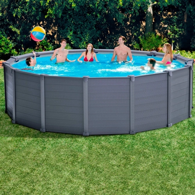 Schwimmbecken Komplettset 4,78 x 1,24 m