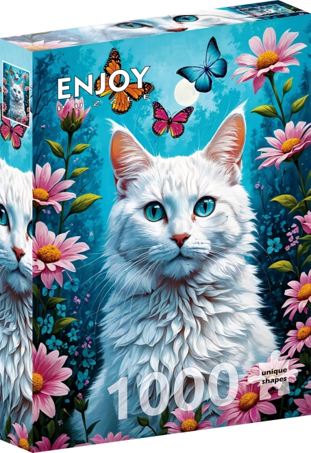 Enjoy Puzzle Weiße Katze 1000 Teile