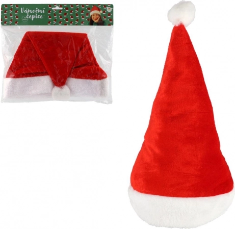 Weihnachtsmütze Santa für Erwachsene aus weichem Stoff, Durchmesser 29 cm