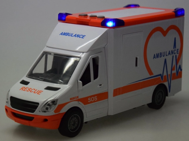 Interaktiver Krankenwagen mit aufklappbaren Türen und Licht- und Toneffekten