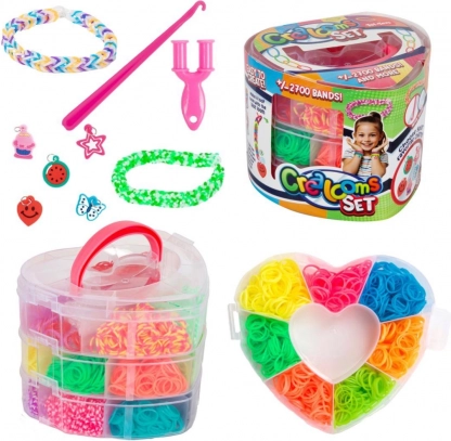 Mache dein eigenes Armband - Kreativset mit Gummis und Werkzeugen