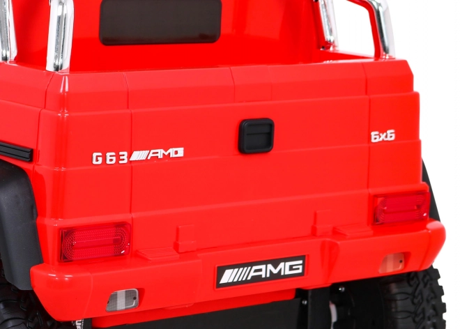 Mercedes G63 AMG Auto mit Batterie, Rot + Fernsteuerung + 6 EVA-Räder + Sanfter Start + MP3 LED