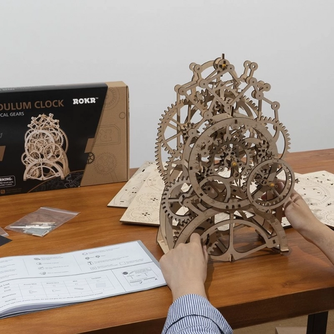 Robotime Rokr 3D Holzpuzzle Pendeluhr