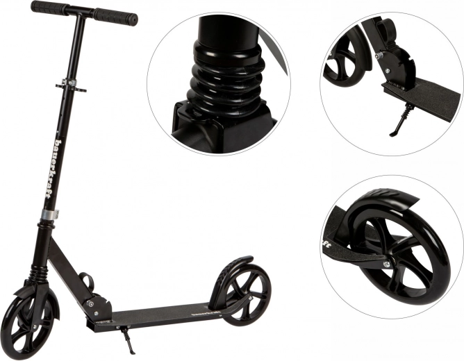 Sanftes Fahrgefühl dank großer 200-mm-Rollen und Federung