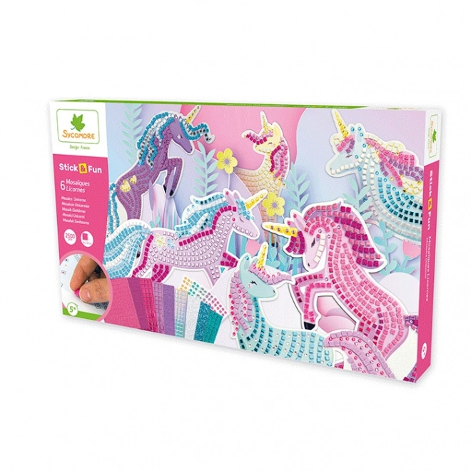 Stick & Fun - XXL Kreativset - Mosaik-Einhörner