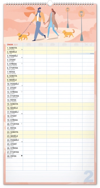 Notique Wandkalender Familienplaner XXL 2025