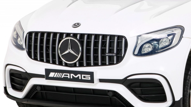 Mercedes Benz GLC63S für Kinder weiß + Fernsteuerung + 4x4 Antrieb + MP3 LED + EVA + sanfter Start