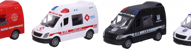 Rettungsfahrzeug mit Schwungrad 12 cm