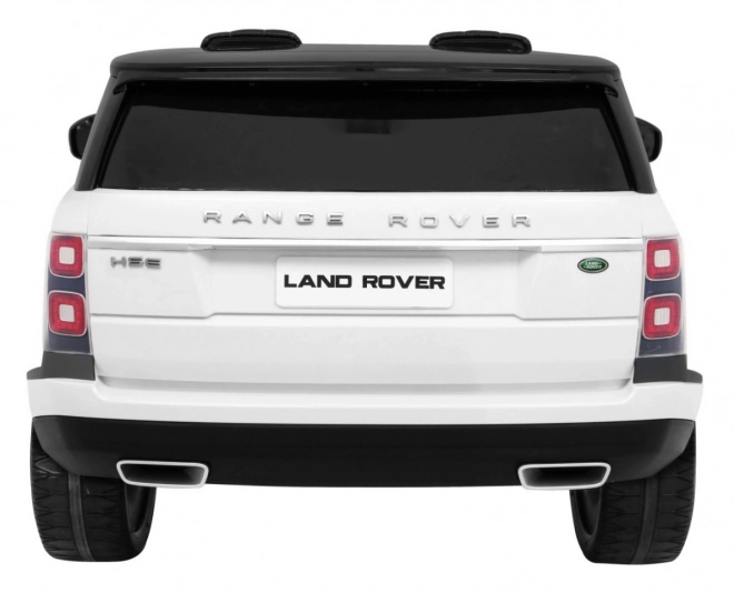Range Rover HSE 2-Sitzer Kinderauto weiß + Fernsteuerung + 5-Punkt-Gurte + Audiopanel + LED-Diode