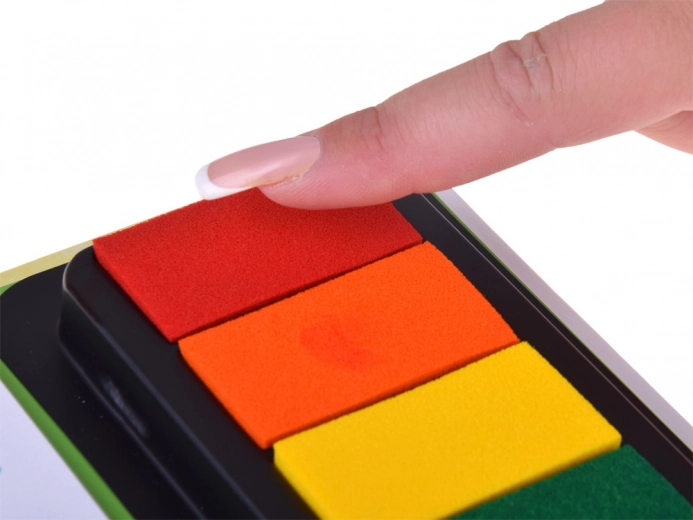 Fingerabdruck-Gestaltung mit 7 Farben