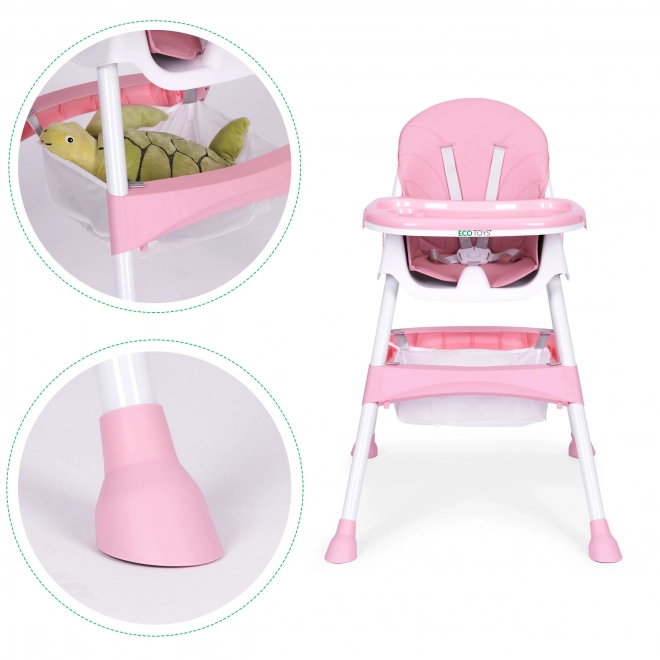 Hochstuhl in Rosa von ECOTOYS