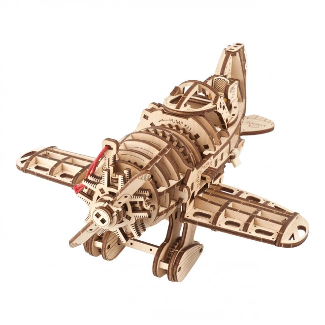 Ugears 3D Holzmechanik-Puzzle Mad Hornet Flugzeug