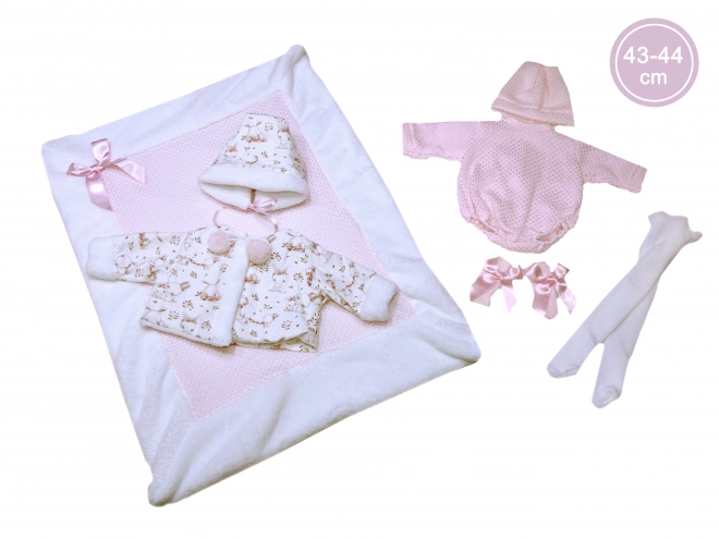Realistische Babypuppe mit Geräuschen und weichem Körper 44 cm