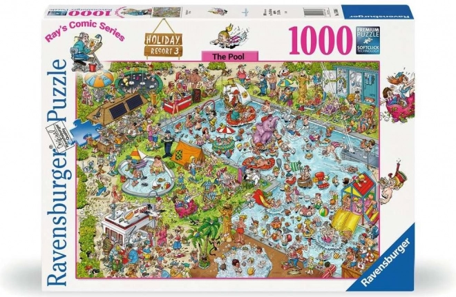 Ravensburger Puzzle Ray's Comic Holiday Resort 3: Pool 1000 Teile