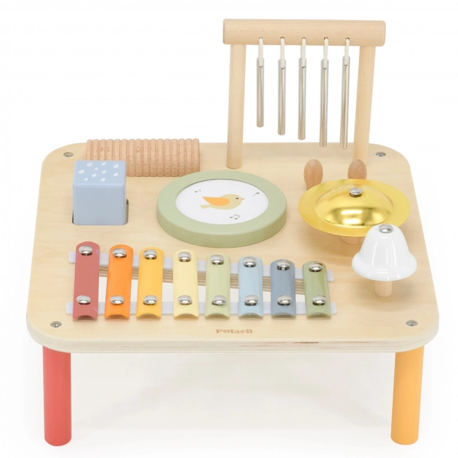 Holzmusiktisch und sensorischer Lerntisch 7in1