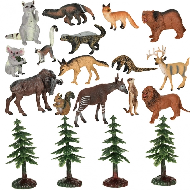Zoo-Tierfiguren Spielset 19-teilig