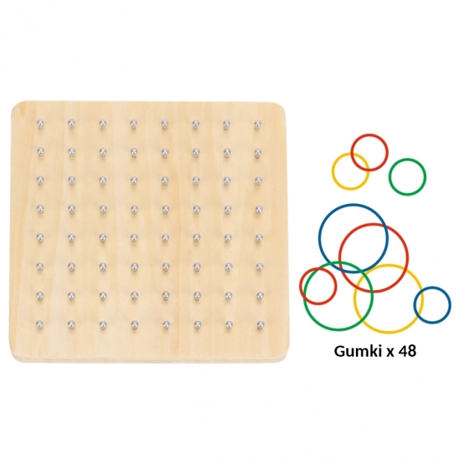 Holz-Geoplan-Spiel mit Gummibändern für Kinder
