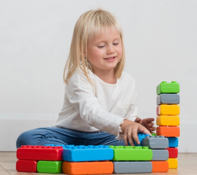 Baukasten Ziegel Junior Set mit Fenstern und Türen