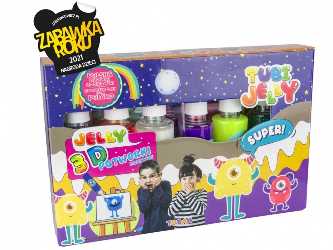 Tubi Jelly Monster Figuren Set, 6 Farben