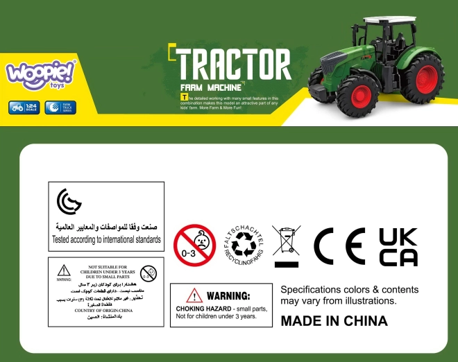 Traktor mit Gummirädern Grün