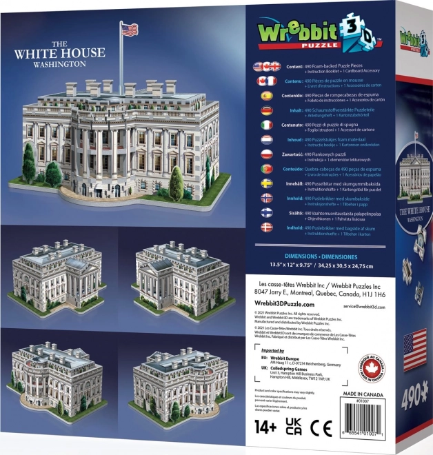 3D-Puzzle Weißes Haus von Wrebbit