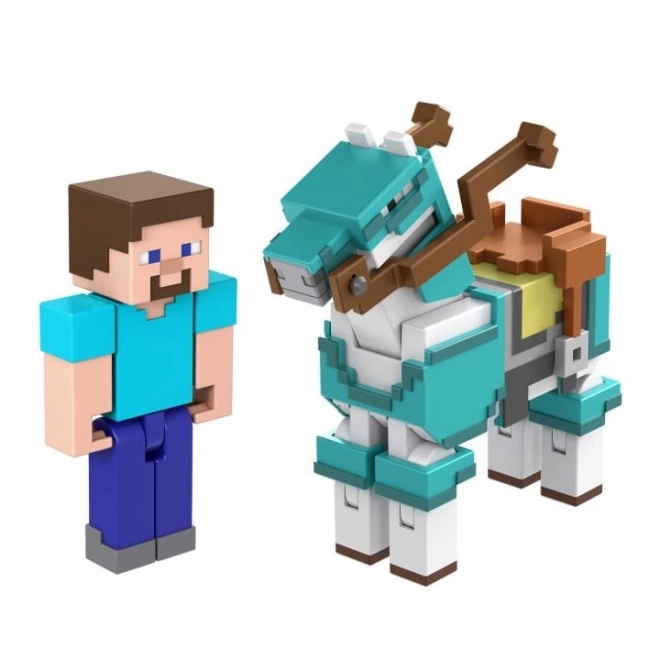 Minecraft Figur Steve und Pferd