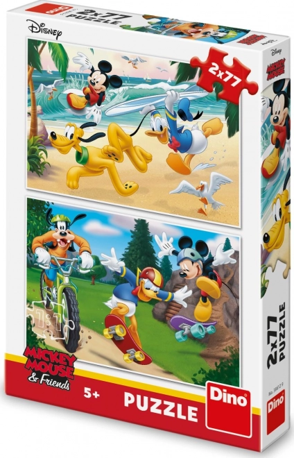 Puzzle Mickey Sports 2x77 Teile
