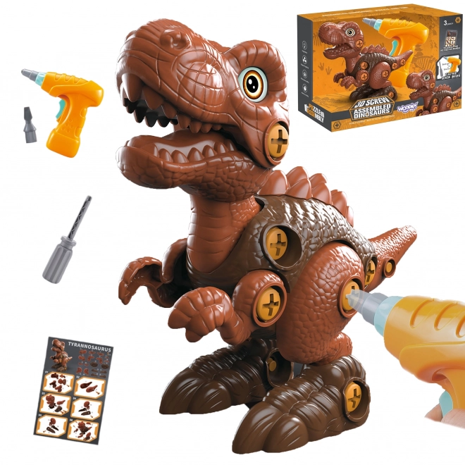 Dinosaurier zum Zusammenbauen mit Bohrer 31 Stk