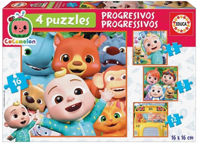 Educa Progressives Puzzle Cocomelon 4 in 1