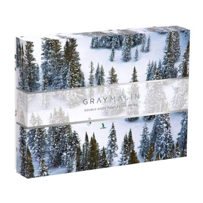 Galison Oboustranniges Puzzle Schneeszene Gray Malin