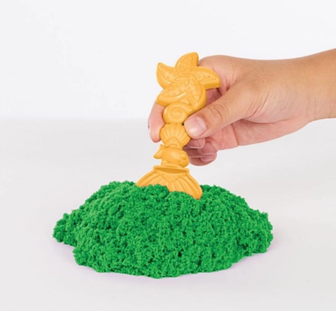 Kinetischer Sand Set mit Spielmatte Grün