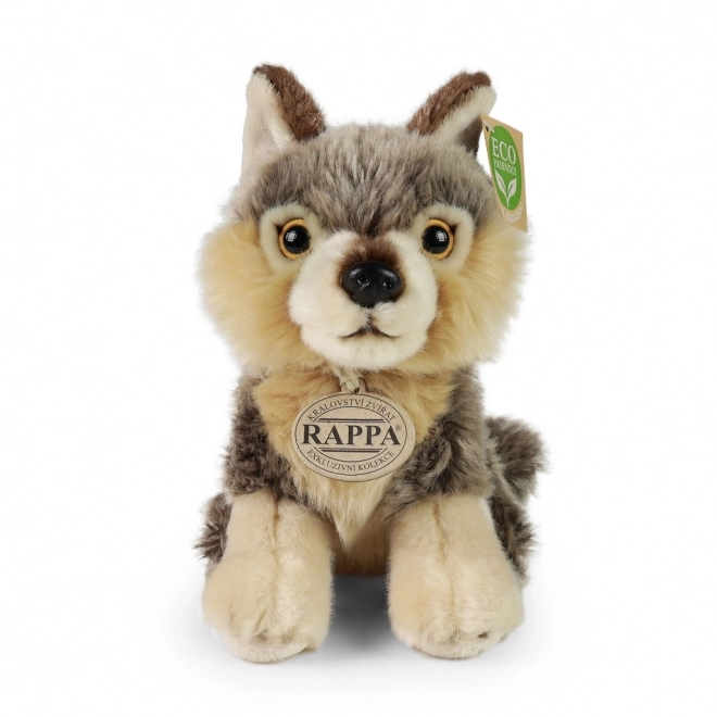 Sitzender Plüschwolf 18 cm umweltfreundlich