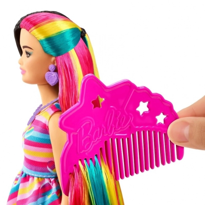 Barbie Totally Hair Puppe mit farbigen Haaren und Herz-Accessoires