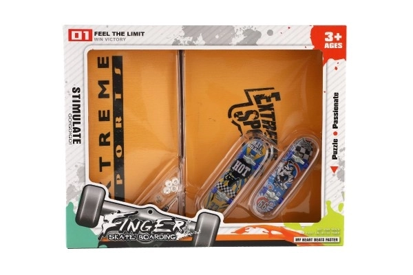 Finger-Skateboard-Set mit Rampe und Werkzeugen