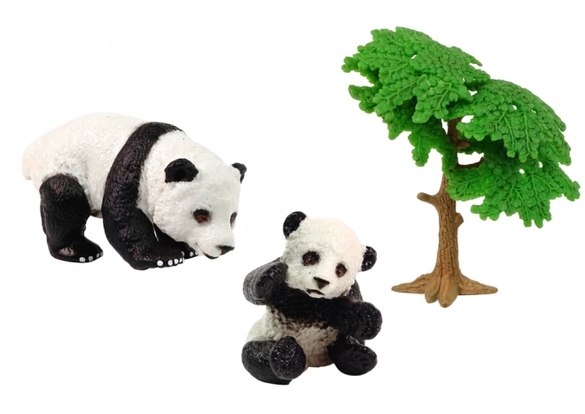 Panda-Figuren-Set mit Jungtieren