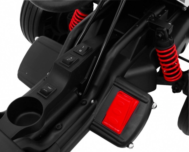 Kinder-Gokart Bolid XR-1 mit Batterie Weiß + verstellbarer Lenker + geformter Sitz
