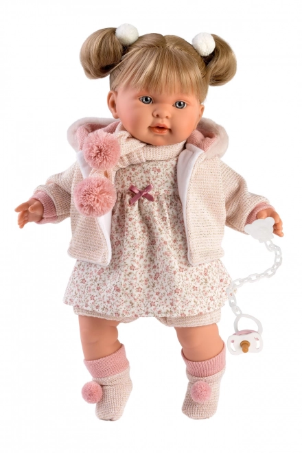 Realistische Babypuppe mit Geräuschen und weichem Körper - 42 cm