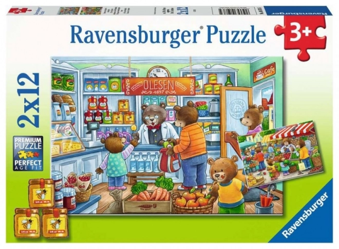 Ravensburger Puzzle Teddybären beim Einkaufen