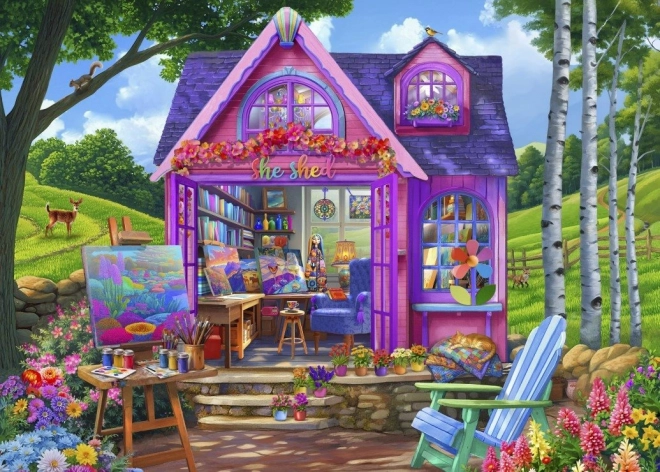 Puzzle Studio in der Hütte 500 Teile