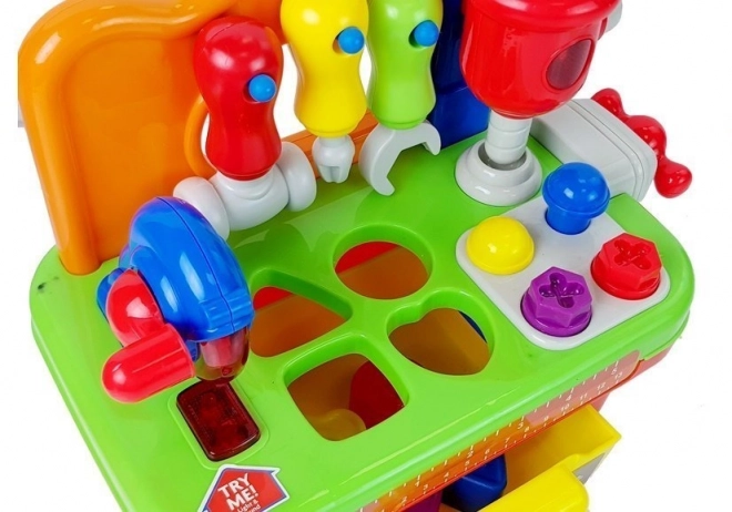 Werkbank für Kleinkinder mit Sound- und Lichteffekten