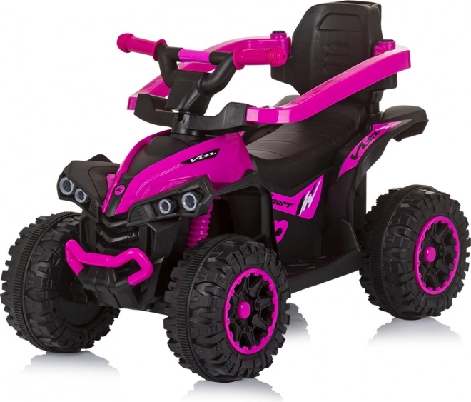 Chipolino Rutschauto mit Verdeck und Schubstange ATV Pink