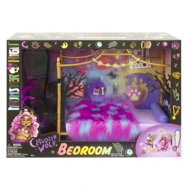 Möbelset Schlafzimmer Monster High Clawdeen Wolf mit Zubehör