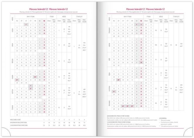 Notique Wochenkalender Aprint 2025 Schwarz