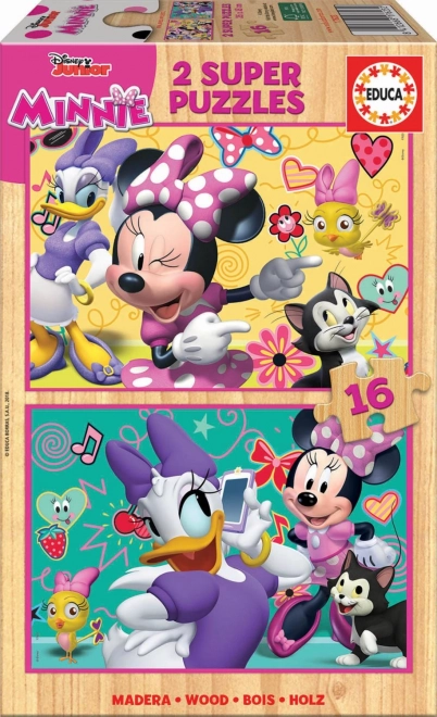 Holzpuzzle Minnie und Daisy