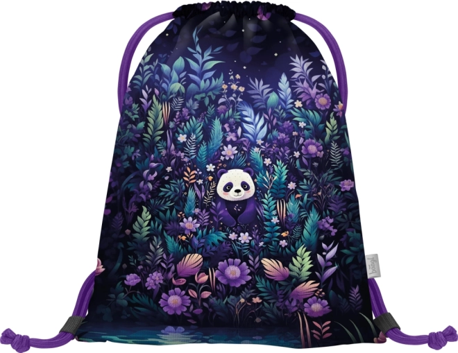Baagl 3-Set Ergo Jungle Panda: Schultasche, Federmäppchen, Beutel
